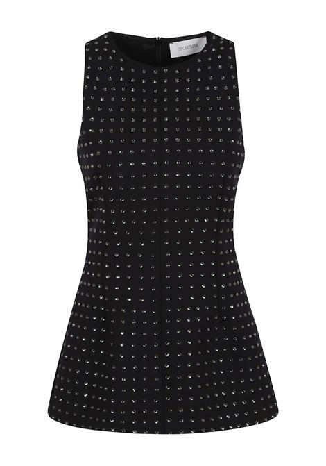 Top con strass uditore in nero Maxmara Sportmax - donna MAXMARA SPORTMAX | 2512941014600002